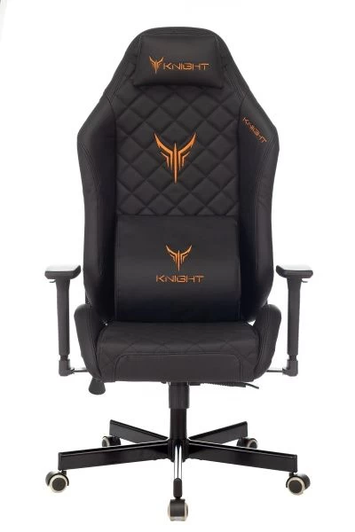 Кресло игровое Knight Rampart черный ромбик эко.кожа с подголов. крестов. металл | Купить в КупиКресла.ру