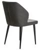 Купить Стул обеденный DOBRIN KEVIN (черные матовые ножки, Сиденье серая ткань FC-09, Спинка антрацит кожзам RU-08) в интернет-магазине КупиКресла.ру
