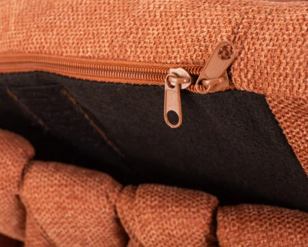 Купить Стул барный DOBRIN LEON, оранжевая ткань (LAR 275-27) по выгодной цене для кафе, ресторанов и кухни