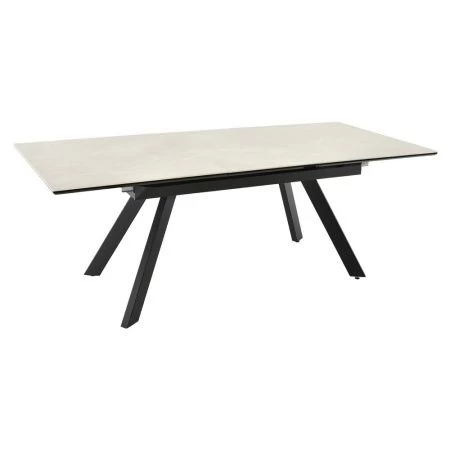 Купить Стол Adam раскладной 140-190x90x75см, бежевый, чёрный по низкой цене