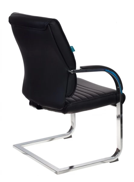 Кресло Бюрократ T-8010-LOW-V/BLACK на полозьях черный искусственная кожа (Искусственная кожа Слоновая кость) | Купить в КупиКресла.ру