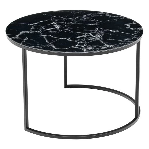 Купить Набор кофейных столиков Tango чёрный мрамор с чёрными ножками, 2шт по низкой цене