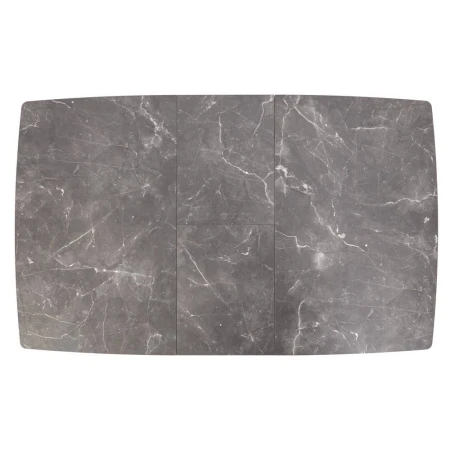 Купить Стол Oslo раскладной 120-160x80x76см, Мрамор Сиена, белый по низкой цене