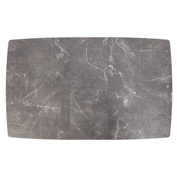 Купить Стол Oslo раскладной 120-160x80x76см, Мрамор Сиена, белый по низкой цене