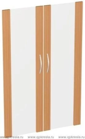Двери средние стекло в рамке ЛДСП (2 шт) Э-52.0