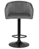 Купить Стул барный DOBRIN DARCY BLACK, серый велюр (1922-19) по выгодной цене для кафе, ресторанов и кухни