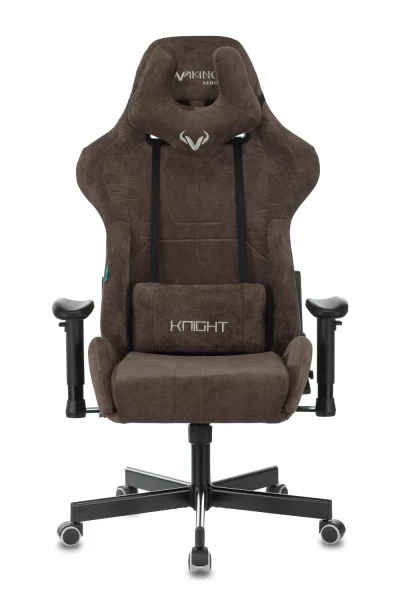 Кресло игровое Zombie VIKING KNIGHT Fabric темно-коричневый Light-10 с подголов. крестовина металл | Купить в КупиКресла.ру