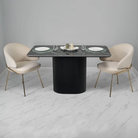 Купить Стул-полукресло Emil кремовый с золотыми ножками по низкой цене