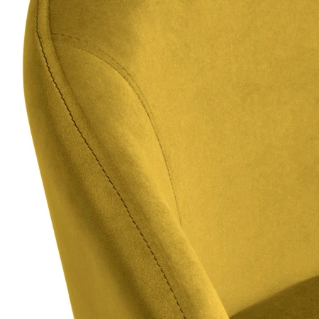 Купить Стул-полукресло Emil горчичный с золотыми ножками по низкой цене