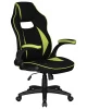 Кресла для геймеров - Кресло игровое DOBRIN RICK, черно-светло-зеленая ткань