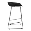 Купить Стул полубарный Neo чёрный с хромированными ножками по выгодной цене для кафе, ресторанов и кухни