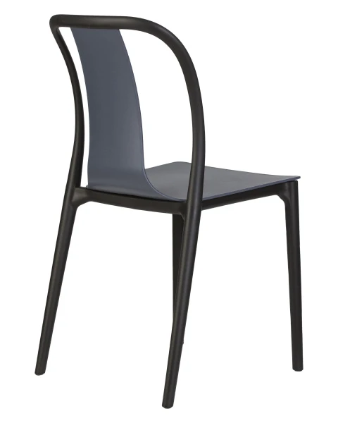 Купить Набор 4 шт Стул обеденный DOBRIN ADAM, черный/серо-голубой по низкой цене