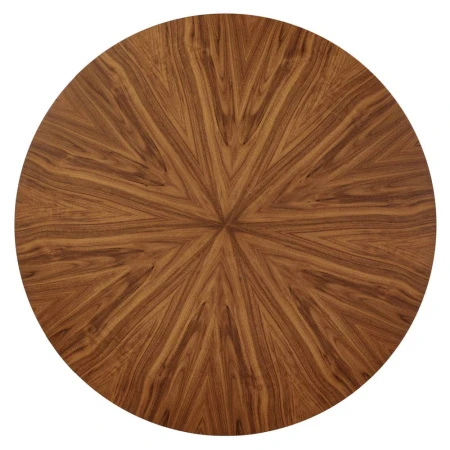 Купить Стол Liverpool диам.110см, шпон орех лучевой набор, с хромированными ножками по низкой цене