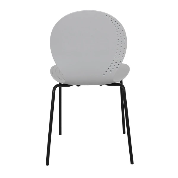 Купить Комплект из 2-х стульев Wave серый с черными ножками по низкой цене