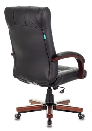 Кресла руководителя - Кресло руководителя Бюрократ KB-10WALNUT черный кожа крестовина металл/дерево