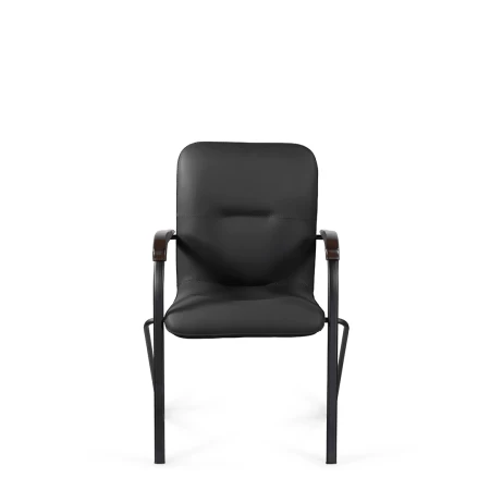 Офисный стул Samba black (Самба) черный/орех для посетителей и сотрудников фото