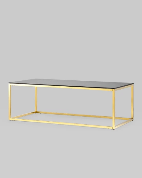 Купить Журнальный стол 120*60 ТАУН золото стекло smoke по низкой цене