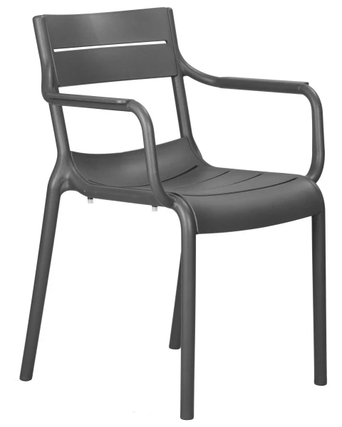 Купить Набор 4 шт Стул обеденный DOBRIN TIM ARM, темно-серый (GR-04) по низкой цене