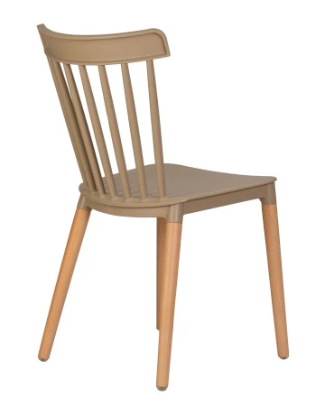 Купить Набор 4 шт Стул обеденный DOBRIN THEO, ножки светлый бук, цвет бежевый (GR-03) в интернет-магазине КупиКресла.ру