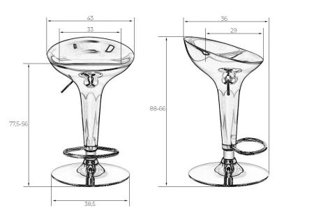 Стул барный BOMBA (зелёный металлик)