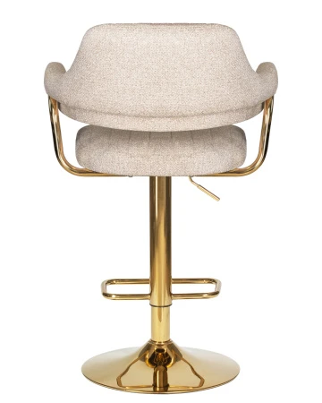 Купить Стул барный DOBRIN CHARLY GOLD, бежевый твид (LEO26) по выгодной цене для кафе, ресторанов и кухни