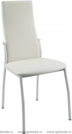 Стул ГАЛС белый/кожзам