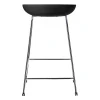 Купить Стул полубарный Neo чёрный с хромированными ножками по выгодной цене для кафе, ресторанов и кухни