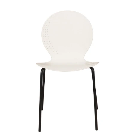 Купить Стул Wave белый с черными ножками по низкой цене