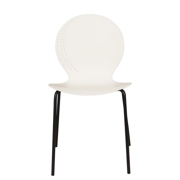 Купить Стул Wave белый с черными ножками по низкой цене