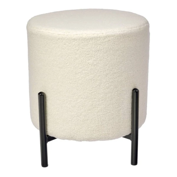 Купить Стул-пуф Otis белый, искусственный мех по низкой цене
