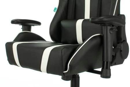 Кресла для геймеров - Кресло игровое Zombie A4 черный/белый искусственная кожа с подголов. крестовина пластик