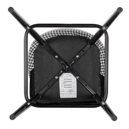 Купить Стул полубарный Paola чёрный с жаккардом по выгодной цене для кафе, ресторанов и кухни