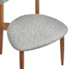 Купить Стул Lucas светло-серый букле с ножками цвета орех по низкой цене