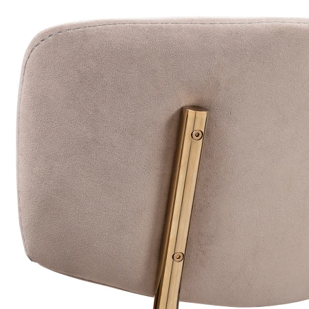 Купить Стул полубарный Elle латте с золотыми ножками по выгодной цене для кафе, ресторанов и кухни