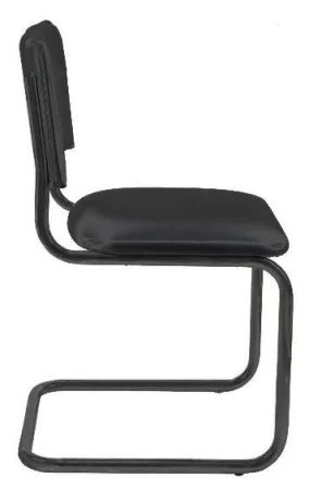 Стул Сильвия 01S Черный/Металл Черный для посетителей и сотрудников фото