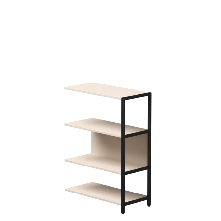 Полустеллаж металлический средний Everprof EVO (ЭВО) 805х385x1120 Кашемир/Черный