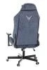 Кресло игровое Knight N1 Fabric синий Light-27 с подголов. крестов. металл