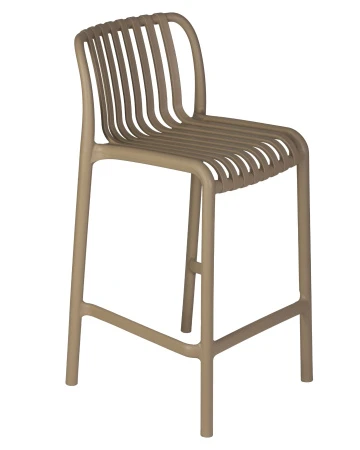 Купить Стул полубарный DOBRIN CHLOE, бежевый (GR-03) по выгодной цене для кафе, ресторанов и кухни