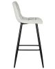 Купить Набор 2 шт Стул барный DOBRIN NICOLE, черные матовые ножки, светло-серый велюр (108-52) в интернет-магазине КупиКресла.ру