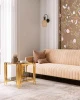 Купить Журнальный столик 55*55 ГЭТСБИ золото стекло smoke по низкой цене
