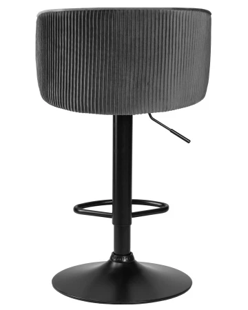 Купить Стул барный DOBRIN DARCY BLACK, серый велюр (1922-19) по выгодной цене для кафе, ресторанов и кухни