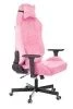 Кресла для геймеров - Кресло игровое Knight N1 Fabric розовый Velvet 36 с подголов. крестов. металл