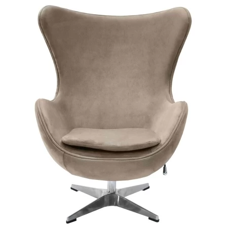 Купить Кресло EGG CHAIR латте, искусственная замша по низкой цене