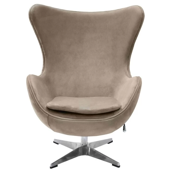 Купить Кресло EGG CHAIR латте, искусственная замша по низкой цене