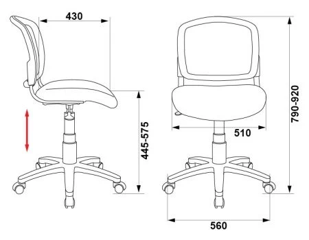 Офисные кресла - Кресло Бюрократ CH-296NX черный сиденье черный Neo Black крестовина пластик