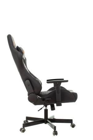 Кресло игровое Knight ARMOR черный ромбик эко.кожа с подголов. крестов. металл