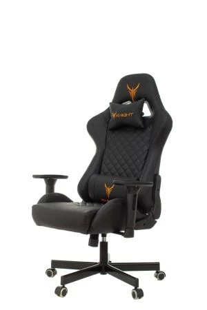Кресло игровое Knight ARMOR черный ромбик эко.кожа с подголов. крестов. металл