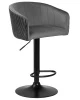 Стул барный DOBRIN DARCY BLACK, серый велюр (1922-19)