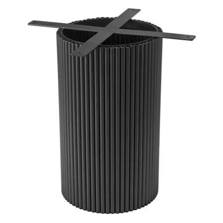 Купить Стол Aura D110, керамогранит Calacatte gold мрамор, чёрный по низкой цене