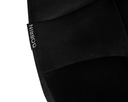 Купить Стул барный DOBRIN NICOLE, черные матовые ножки, черный велюр (108-77) по выгодной цене для кафе, ресторанов и кухни